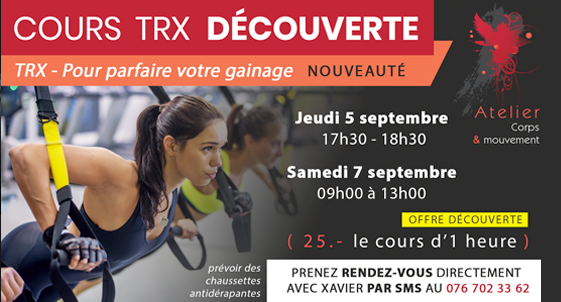 Cours de TRX | Atelier Corps et Mouvement | Cours de pilates Genève ou Sion